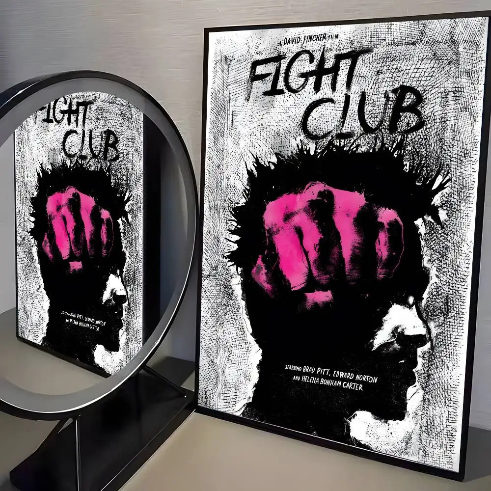 Plakat Fight Club - kultowy film na płótnie Wzór 2