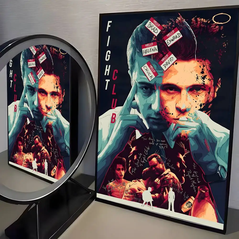 Plakat Fight Club - kultowy film na płótnie Wzór 5