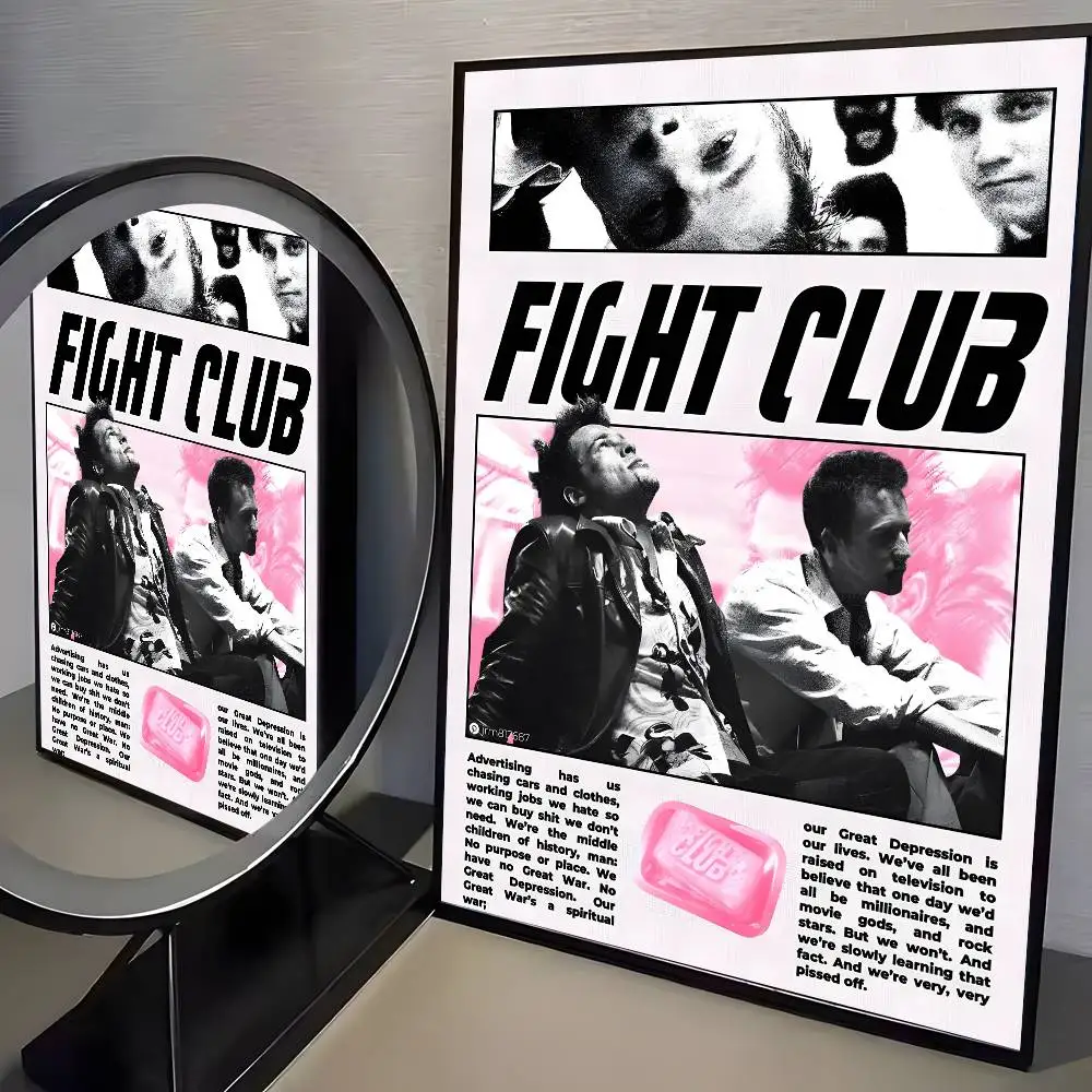 Plakat Fight Club - kultowy film na płótnie Wzór 6