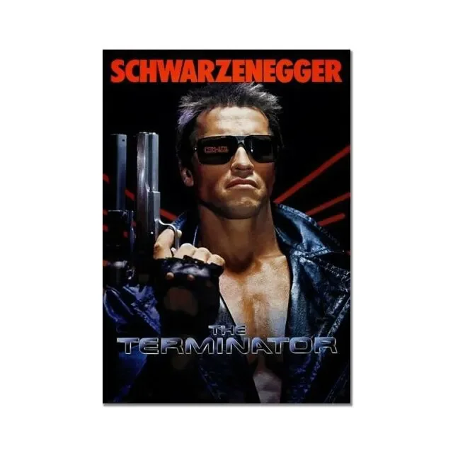 Plakat klasyka kina lat 80 Jasnożółty