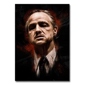 Plakat filmowy abstrakcyjny z postacią Biały