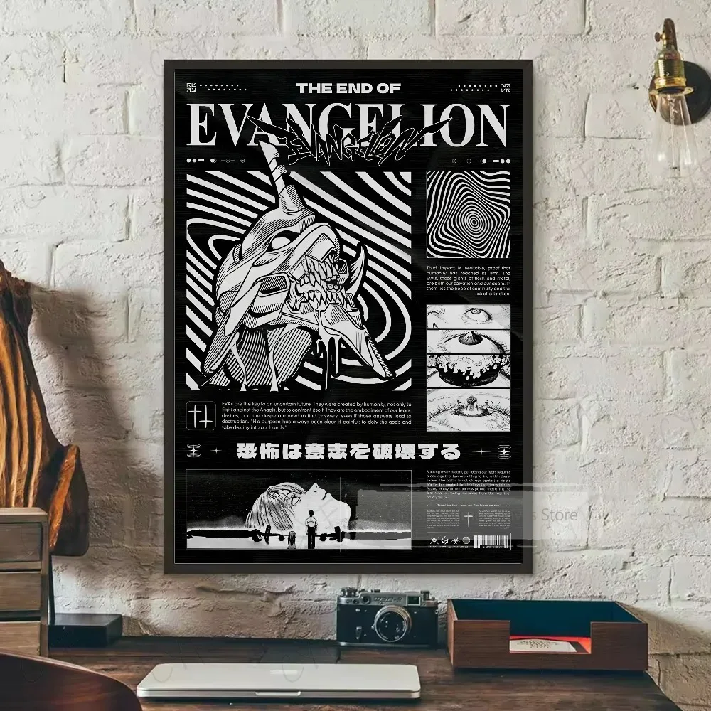 Plakat filmowy anime czarno-biały Pomarańczowy