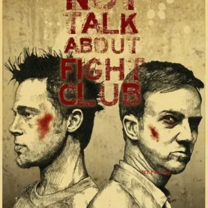 Fight Club - plakat filmowy Biały