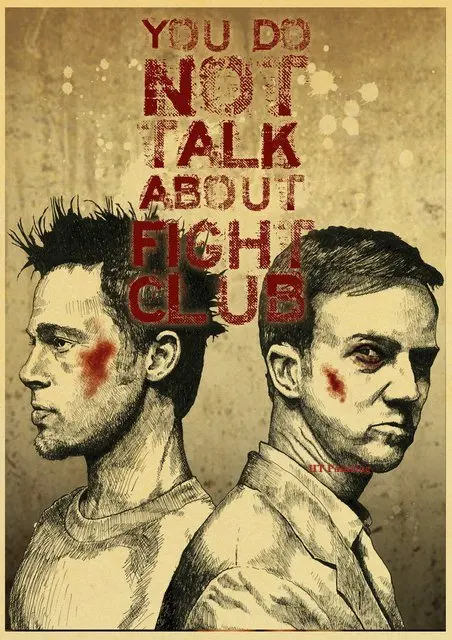 Fight Club - plakat filmowy Biały