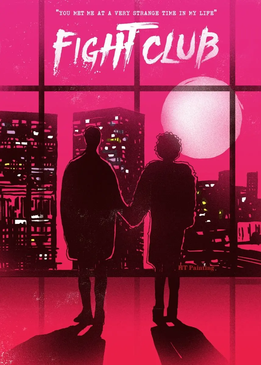 Fight Club - plakat filmowy Czerwony