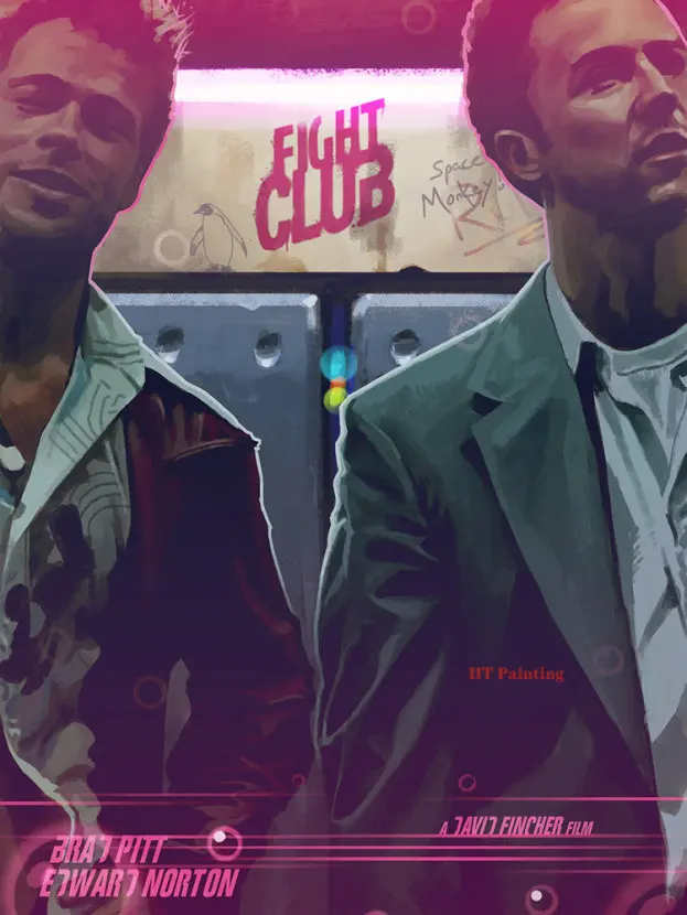 Fight Club - plakat filmowy Fioletowy
