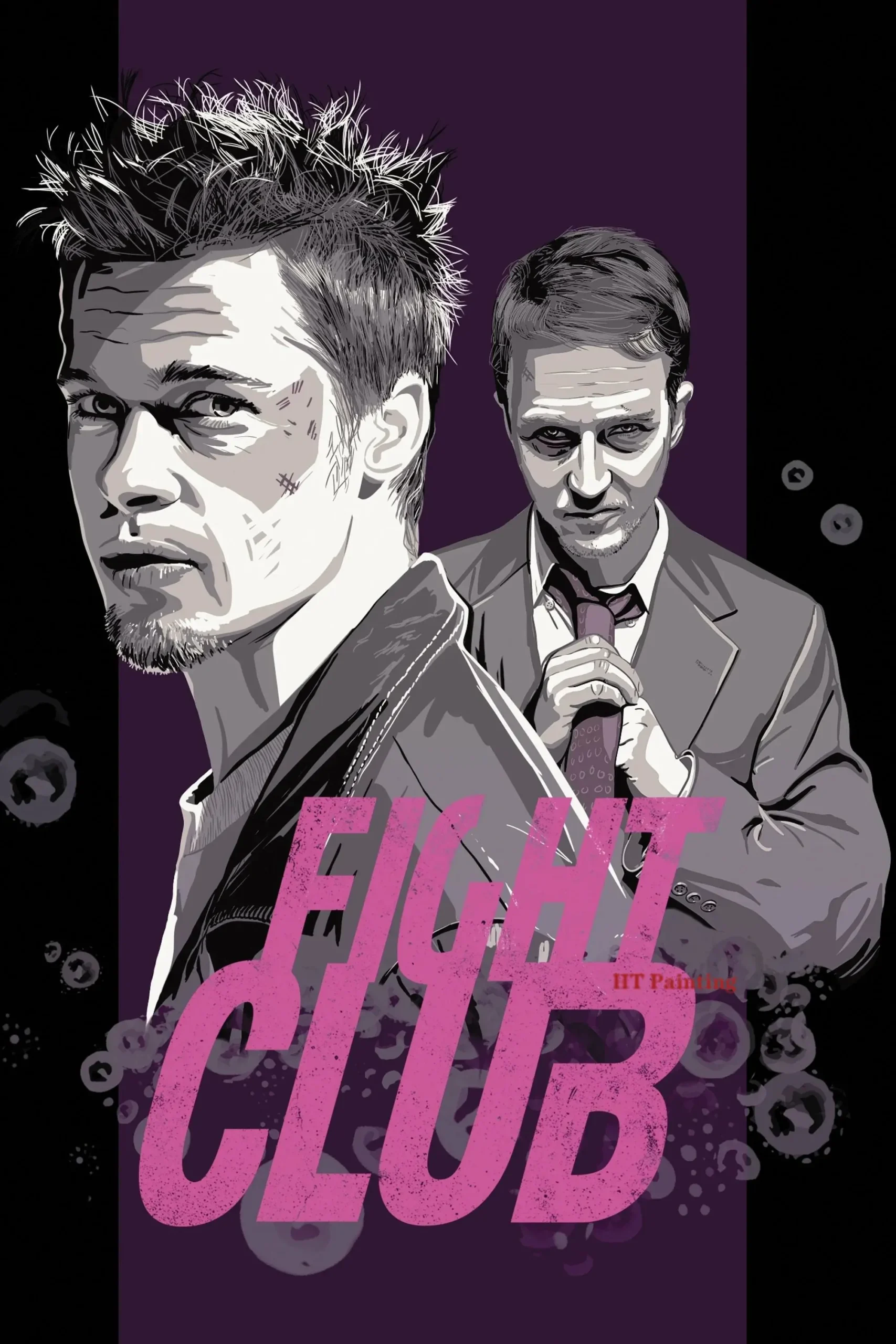 Fight Club - plakat filmowy Granatowy