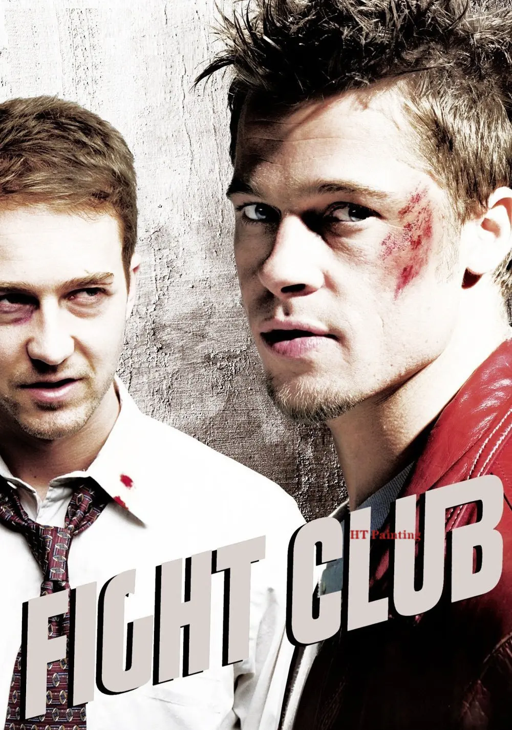 Fight Club - plakat filmowy Jasnoszary