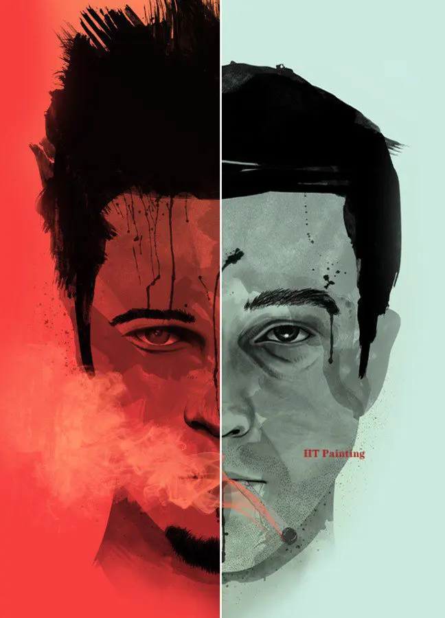 Fight Club - plakat filmowy Zielony