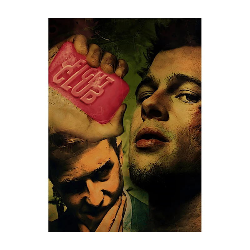 Plakat filmowy Fight Club w stylu retro Wzór 1