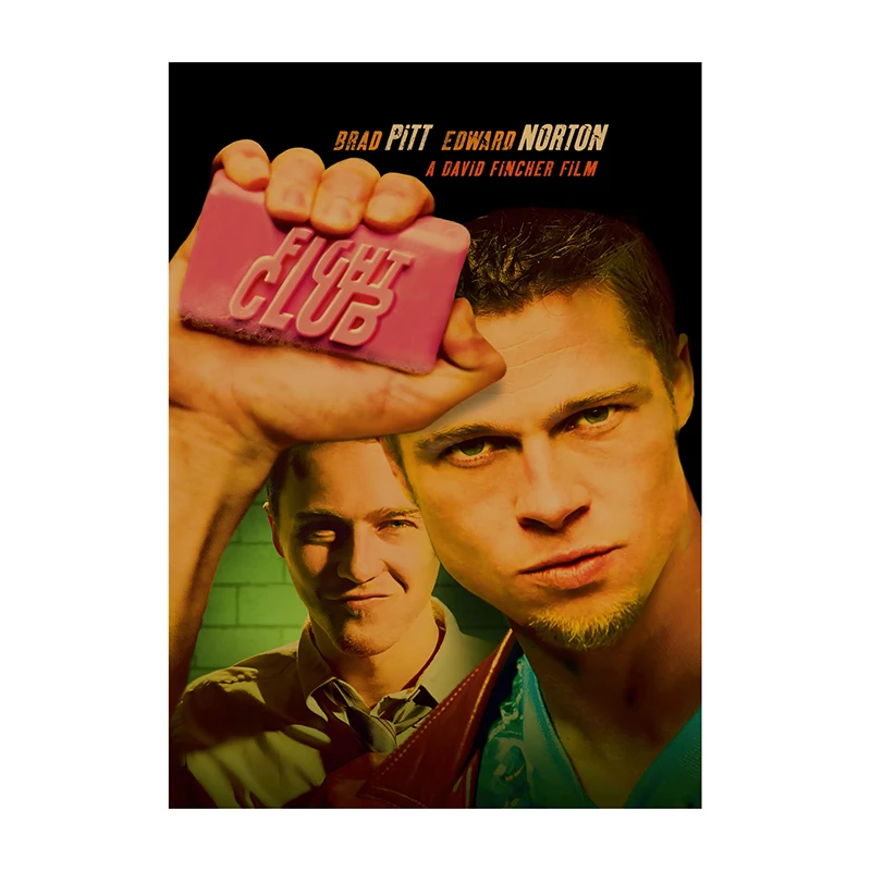 Plakat filmowy Fight Club w stylu retro Wzór 3