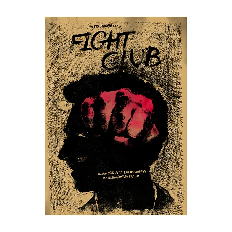 Plakat filmowy Fight Club w stylu retro Wzór 5