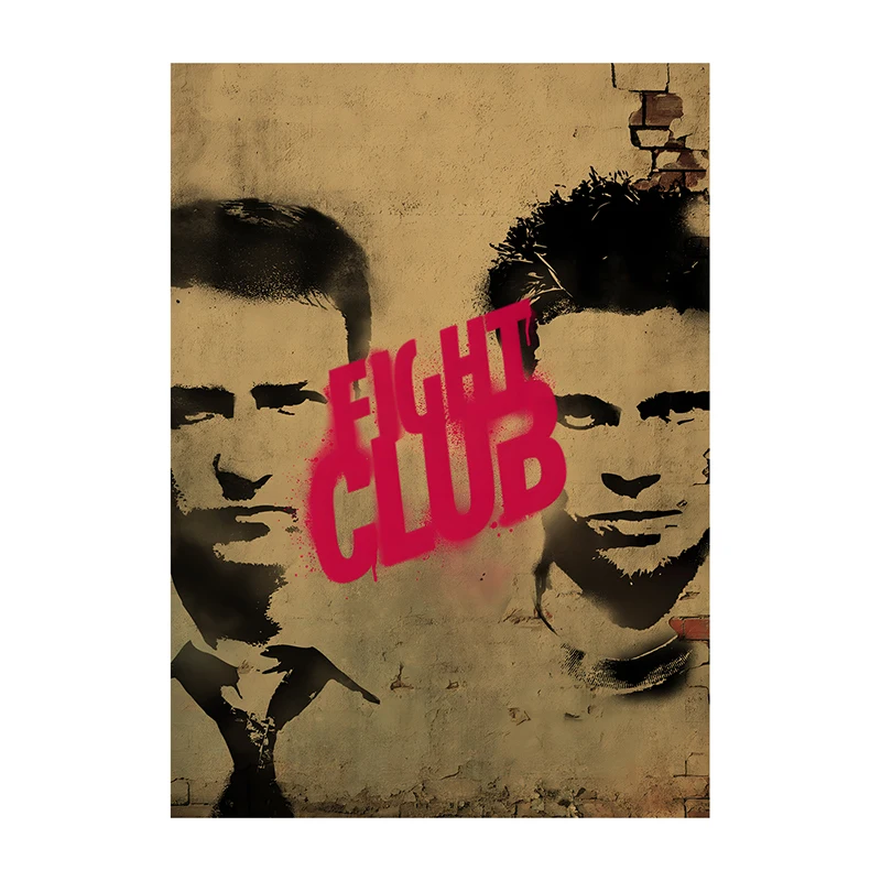 Plakat filmowy Fight Club w stylu retro Wzór 6