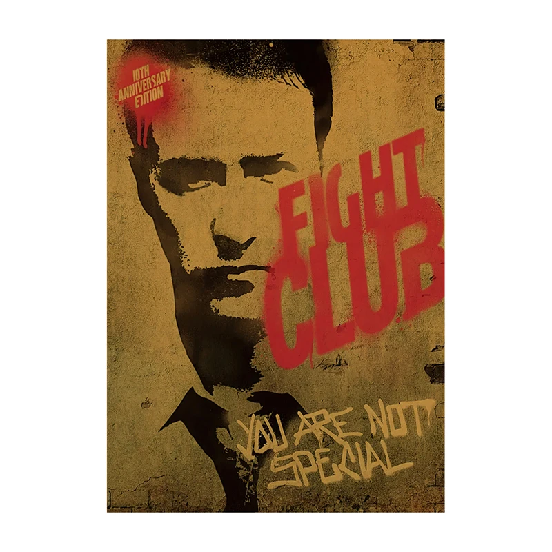 Plakat filmowy Fight Club w stylu retro Wzór 7
