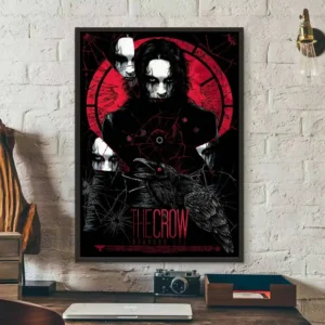 Plakat filmowy horror - mroczny kruk Czerwony