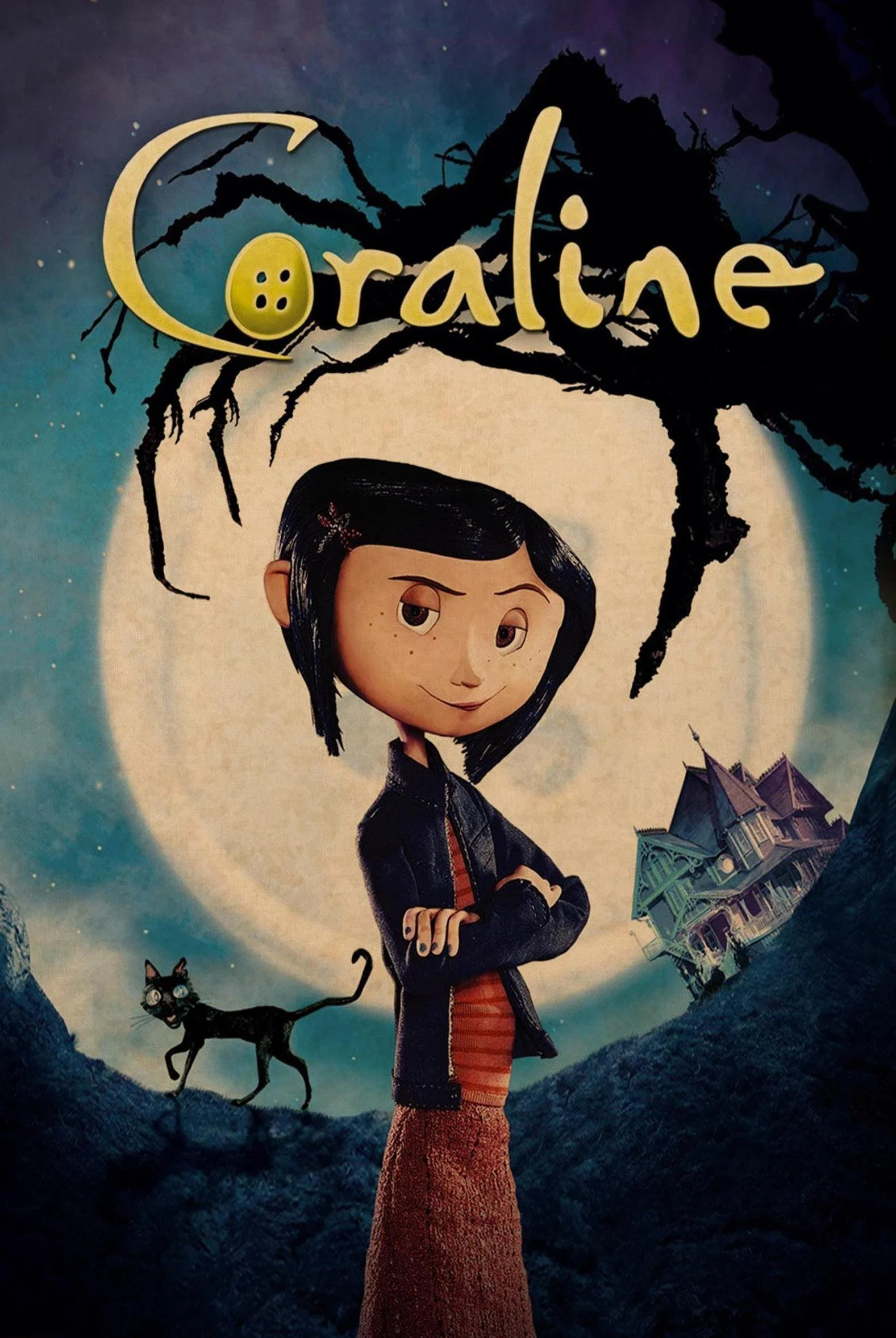 Plakat filmowy Koralina retro Wzór 2