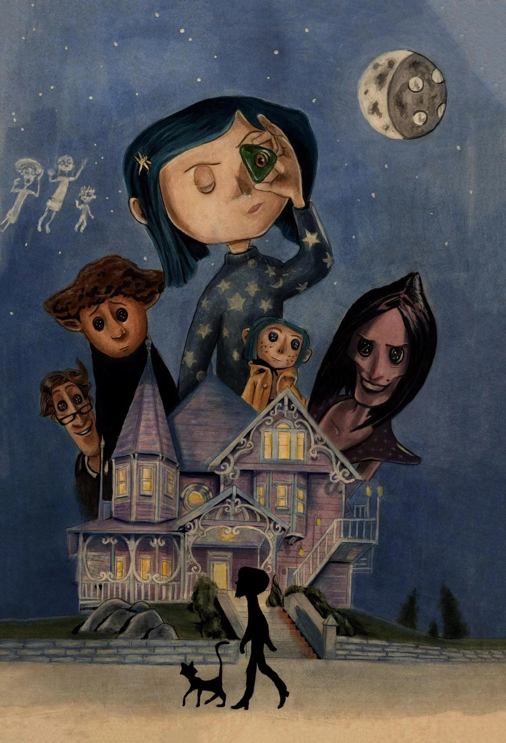 Plakat filmowy Koralina retro Wzór 4