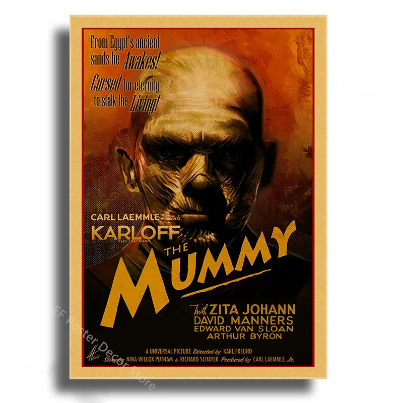 Plakat filmowy Monsters w stylu vintage Wzór 7