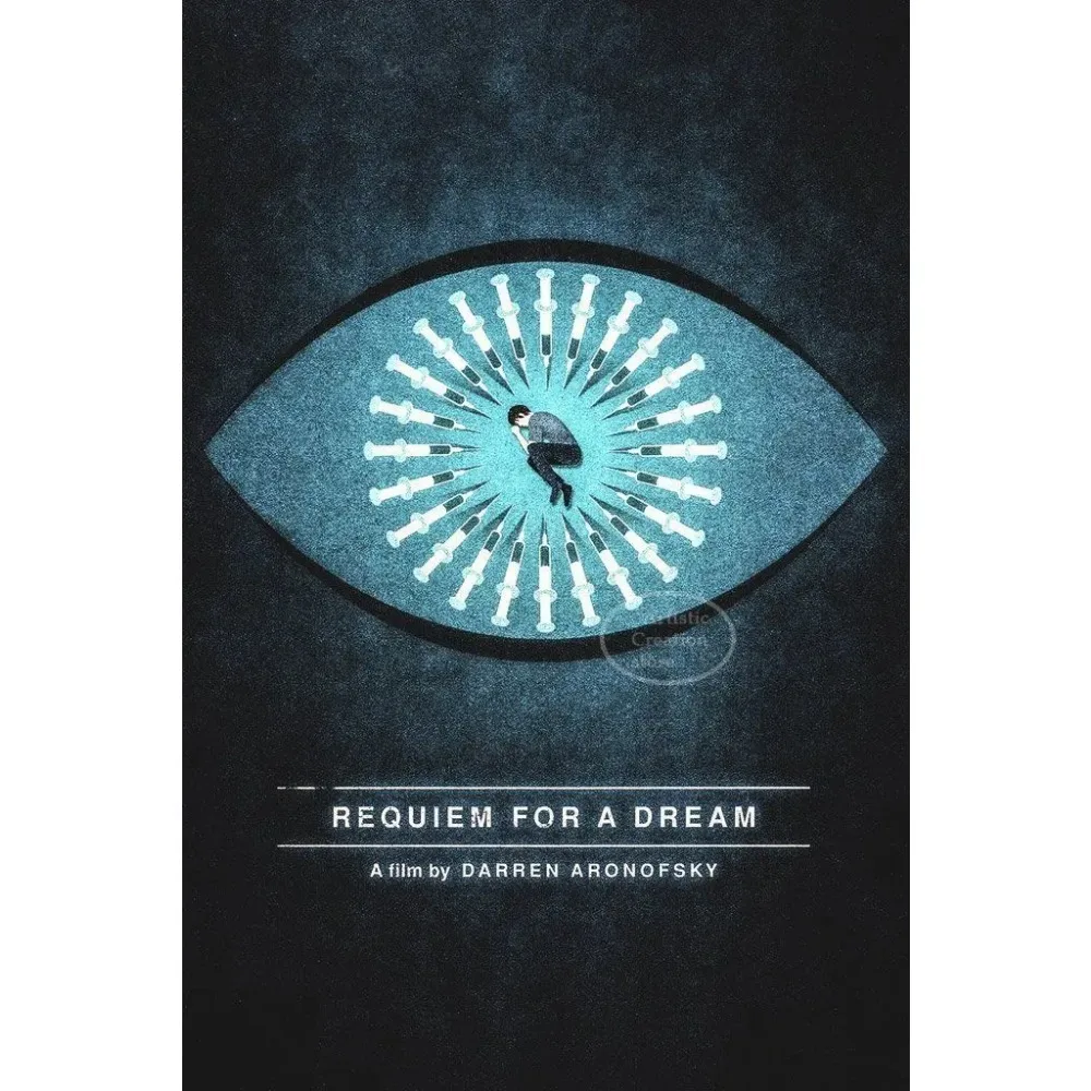 Plakat filmowy Requiem dla snu Czarny