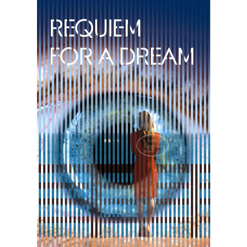 Plakat filmowy Requiem dla snu Jasnozielony