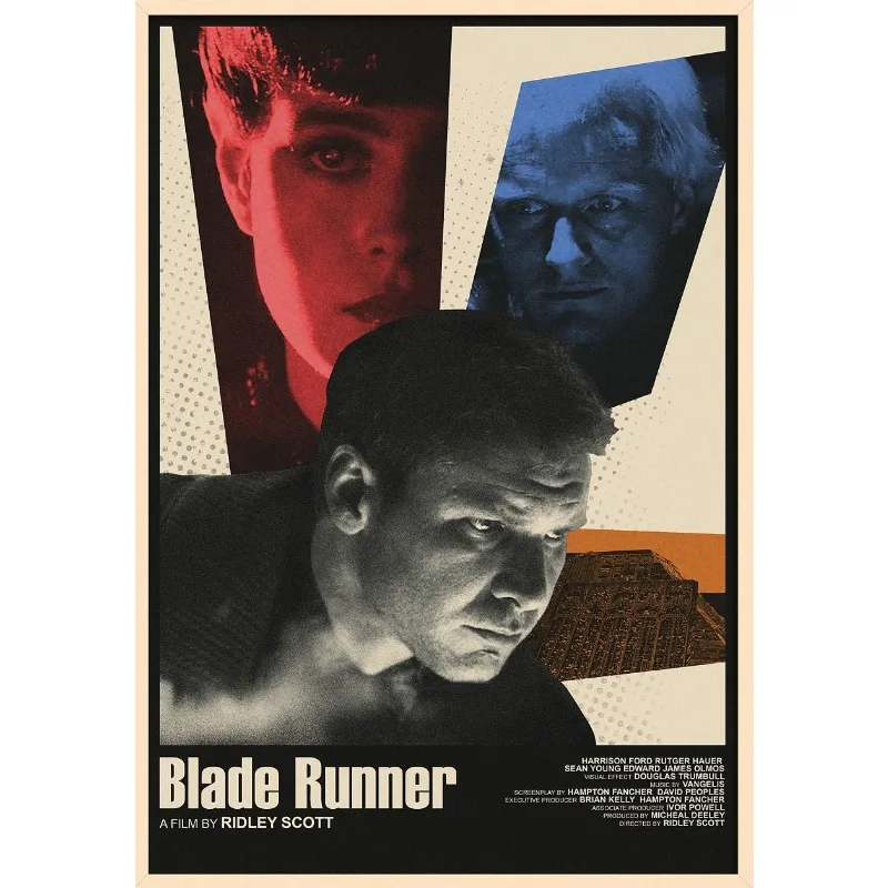 Plakat filmowy retro klasyka kina na płótnie Wzór 2