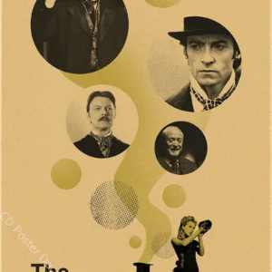 Plakat filmowy w stylu retro vintage Zeleń i pomarańcz