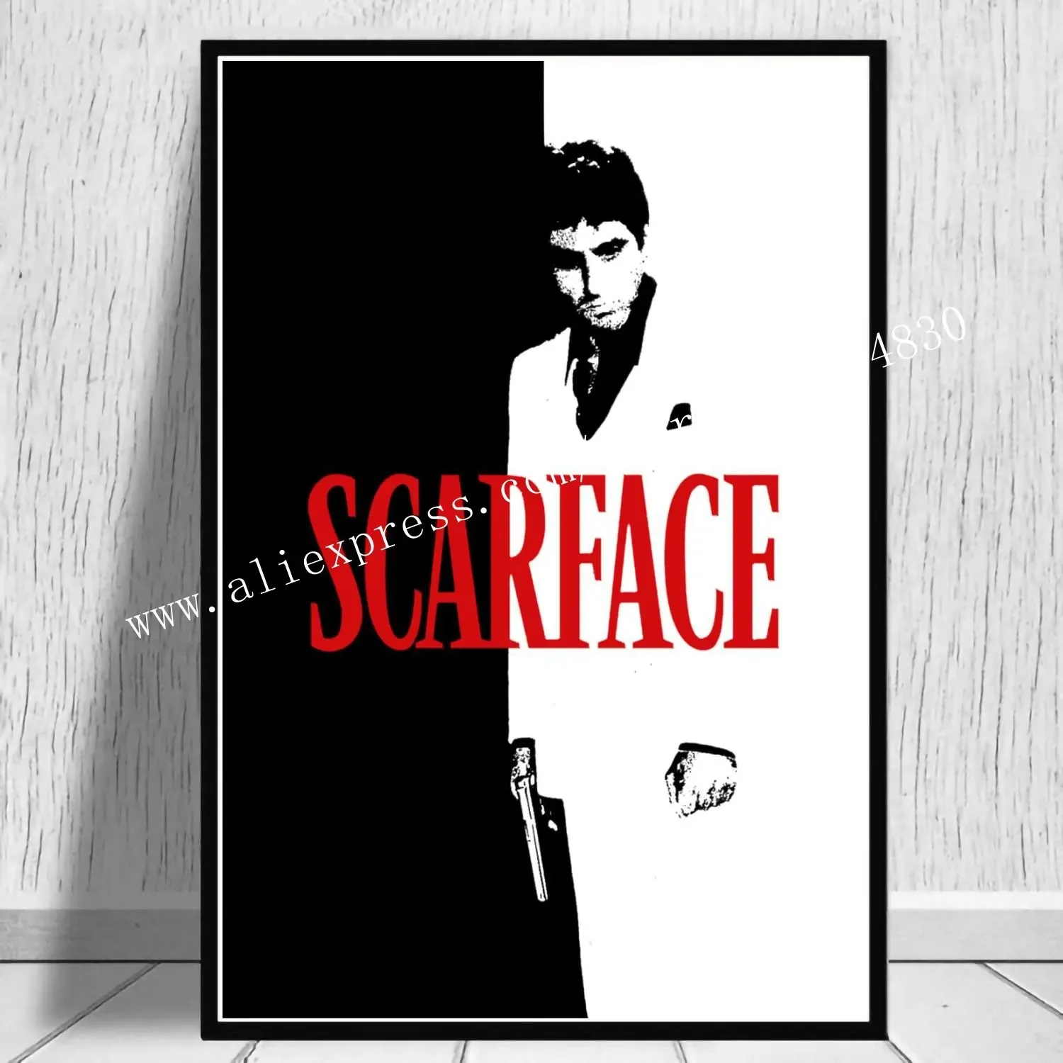 Scarface - plakat filmowy gangsterski Czerwony