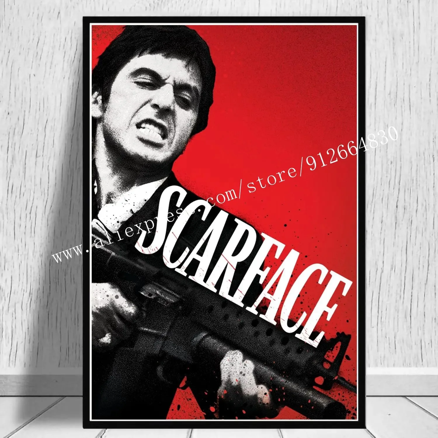 Scarface - plakat filmowy gangsterski Jasnozielony