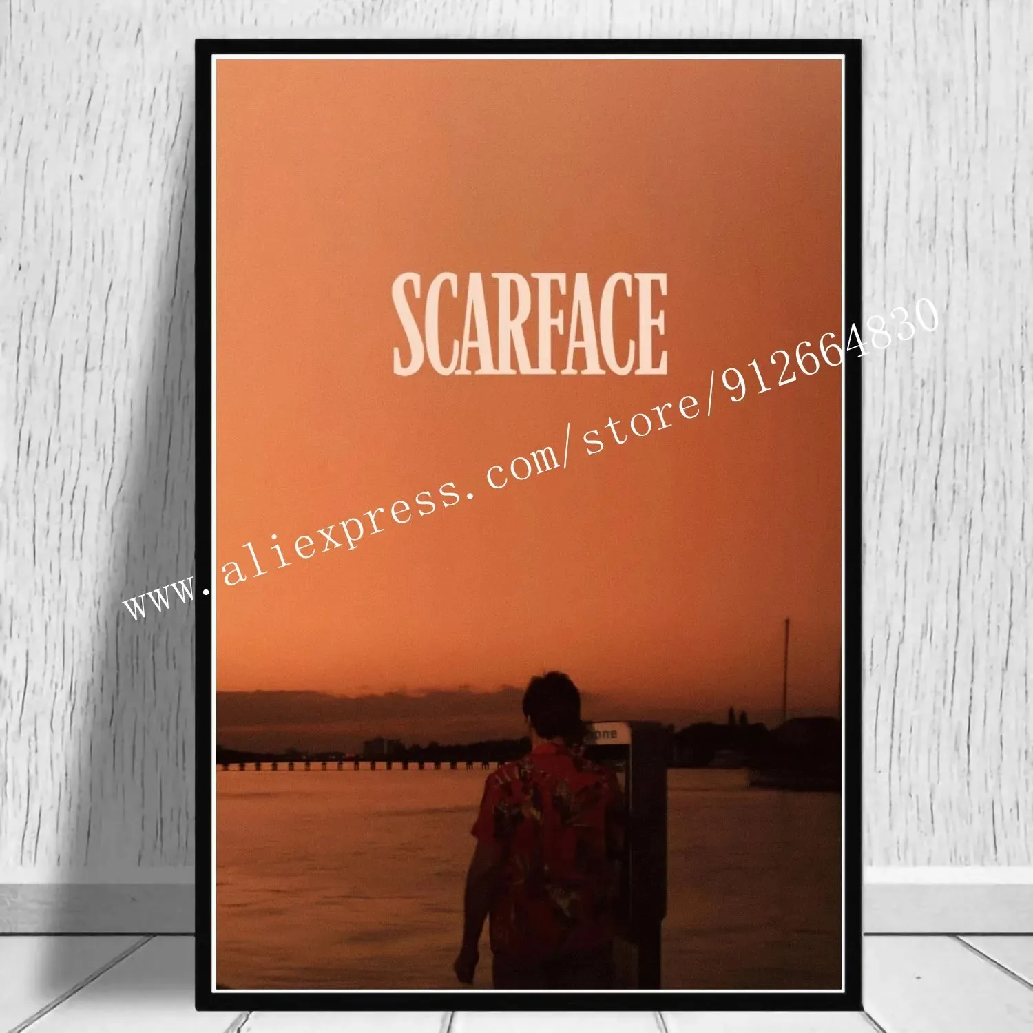Scarface - plakat filmowy gangsterski żółty