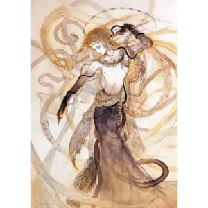 Plakat Final Fantasy - sztuka Yoshitaki Amano Wzór 1