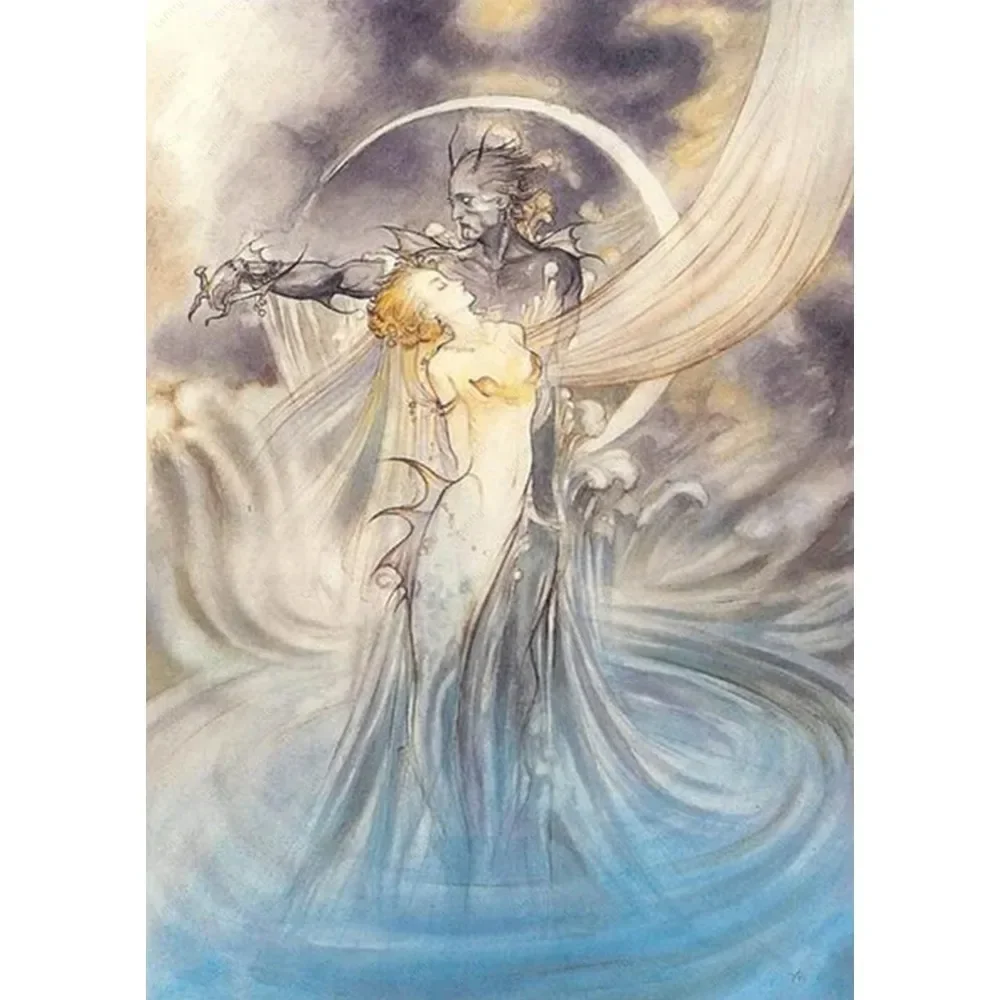 Plakat Final Fantasy - sztuka Yoshitaki Amano Wzór 3