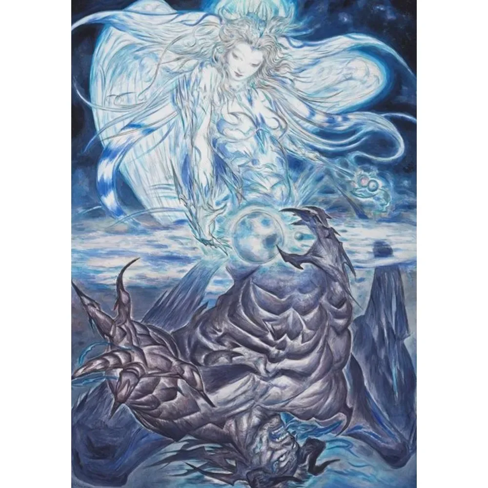 Plakat Final Fantasy - sztuka Yoshitaki Amano Wzór 7