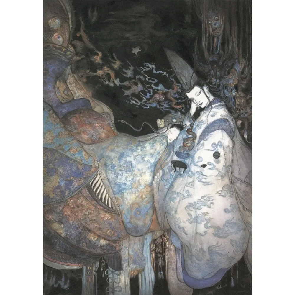 Plakat Final Fantasy - sztuka Yoshitaki Amano Wzór 8