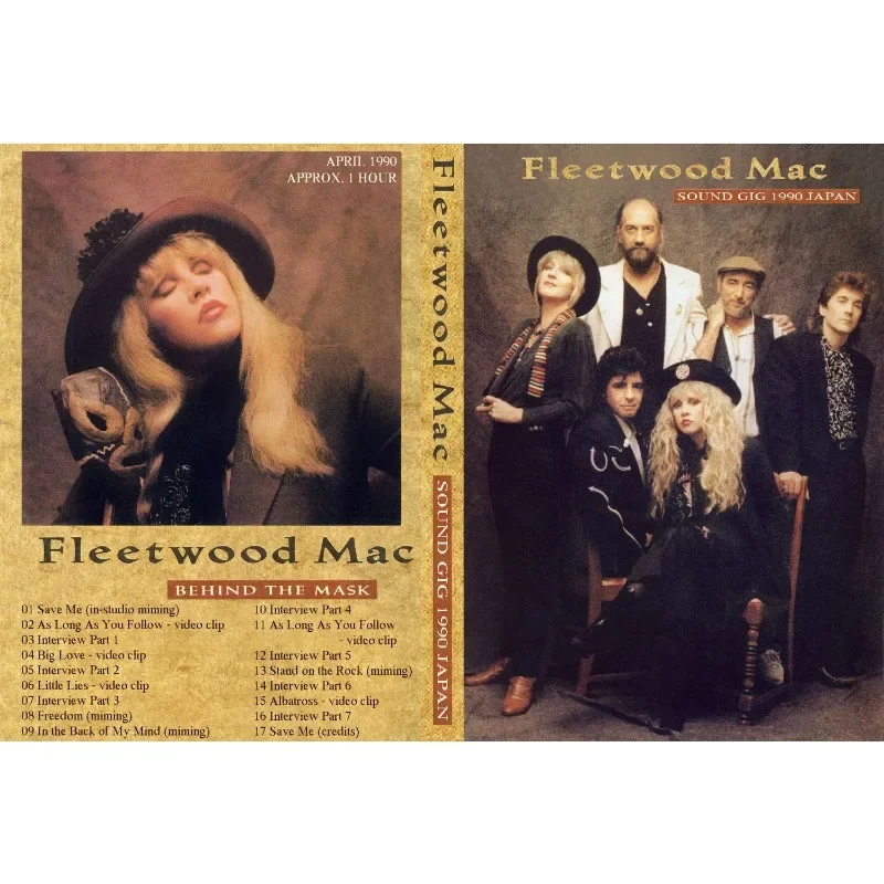 Plakat Fleetwood Mac retro muzyczny Granatowy