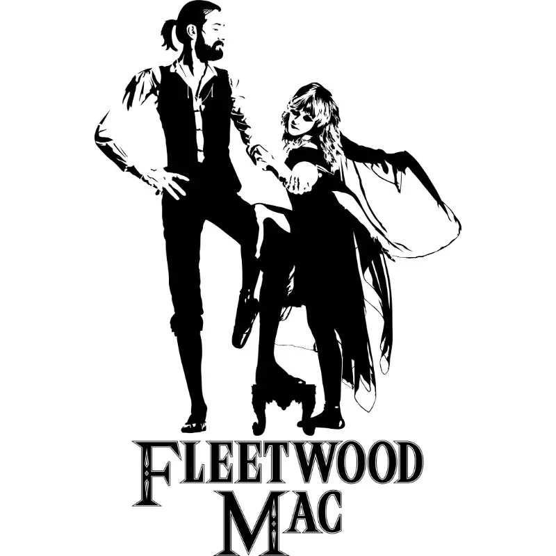 Plakat Fleetwood Mac retro muzyczny Niebieski