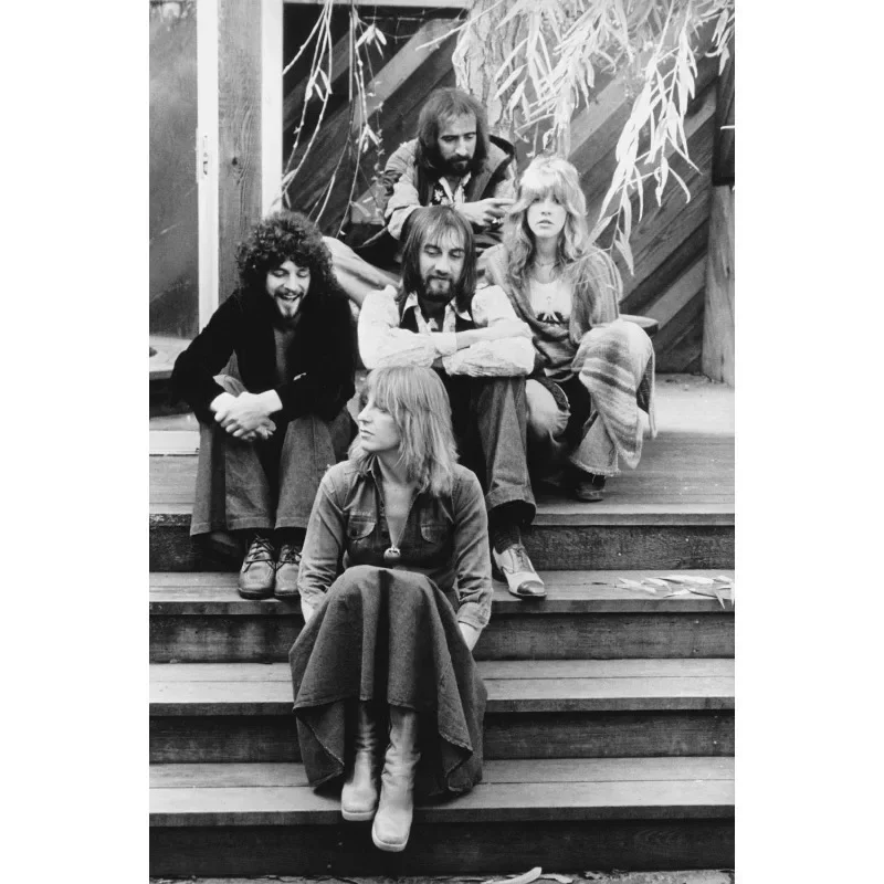Plakat Fleetwood Mac retro muzyczny Zielony