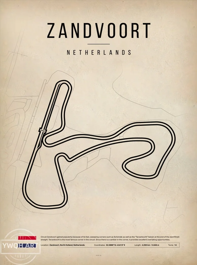 Plakat Formula 1 motorsport w stylu nordyckim Wzór 1
