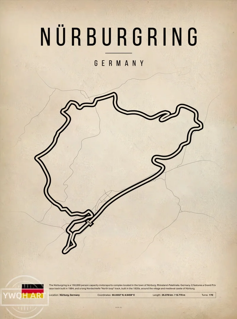 Plakat Formula 1 motorsport w stylu nordyckim Wzór 3