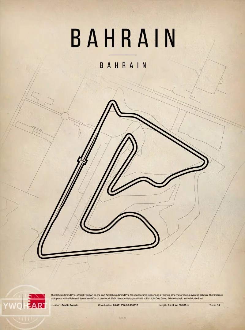 Plakat Formula 1 motorsport w stylu nordyckim Wzór 4