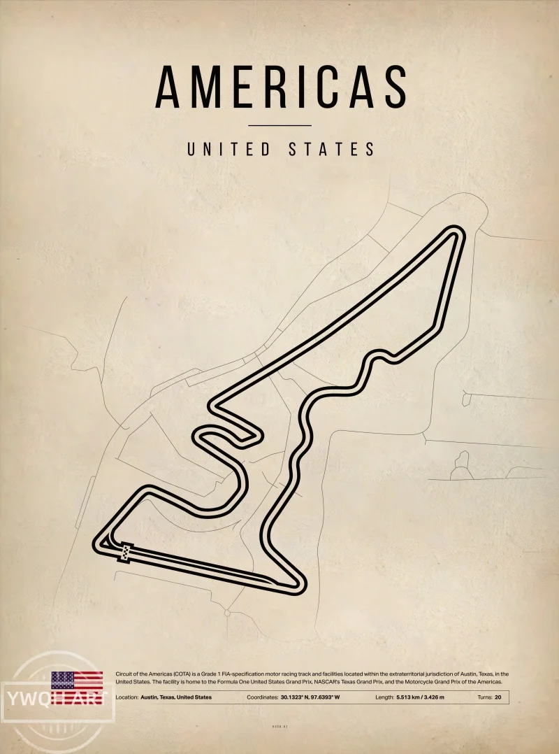 Plakat Formula 1 motorsport w stylu nordyckim Wzór 7
