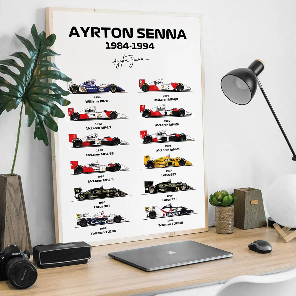 Plakat Formula 1 - grafika wyscigowa do salonu Biały