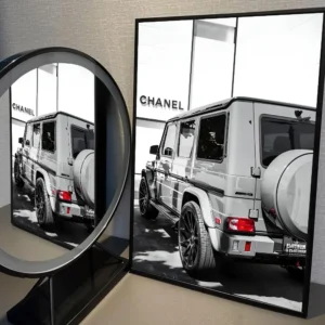Plakat luksusowego SUV-a G-Class żółty