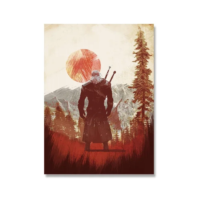 Plakat gamingowy Wiedźmin i światy gier Wzór 4