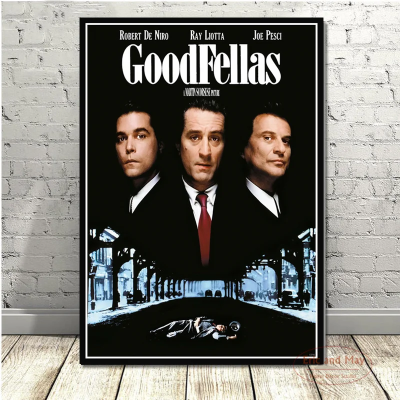 Plakat gangsterski w stylu vintage żółty