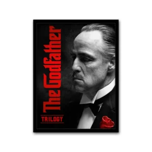 Plakat gangsterski czarno-biały vintage Biały