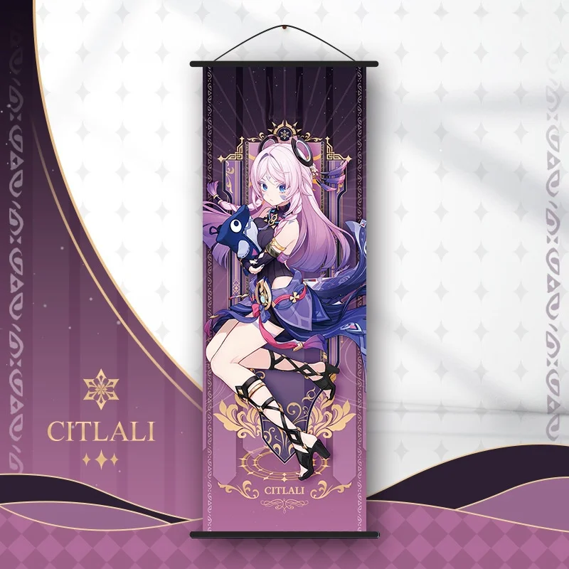 Genshin Impact – plakat na zwoju z postaciami Citlali