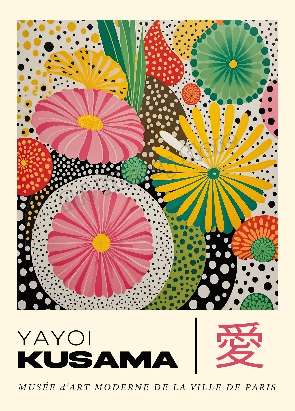 Geometryczne góry - plakat w stylu kropek Niebieski