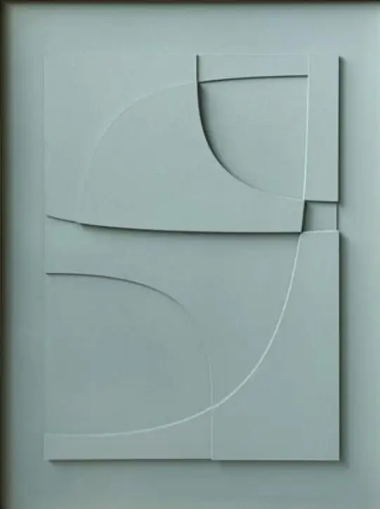 Plakat geometryczny 3D - czarno-białe linie Wzór 2