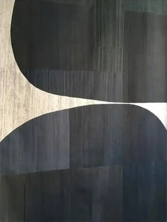 Plakat geometryczny 3D - czarno-białe linie Wzór 3