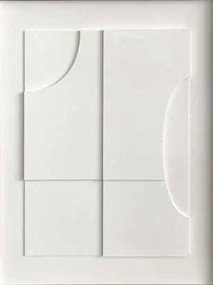 Plakat geometryczny 3D - czarno-białe linie Wzór 7